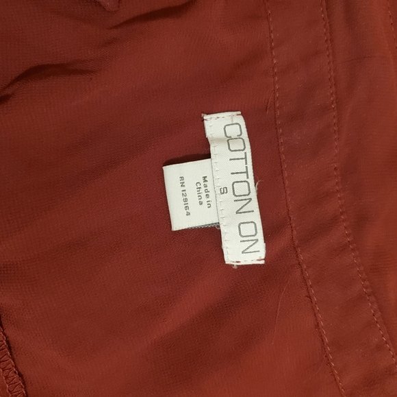 Cotton On Sheer Burgundy Sleeveless Top - Picture 3 of 4